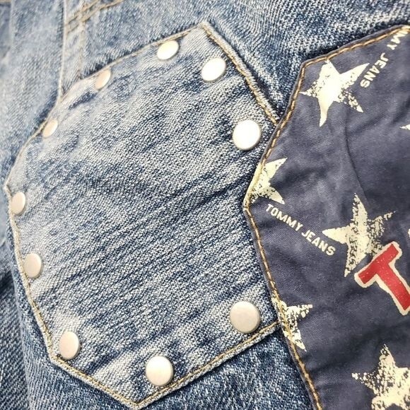 Tommy Hilfiger Patriotic USA Button Fly Jeans 34 - Picture 11 of 12